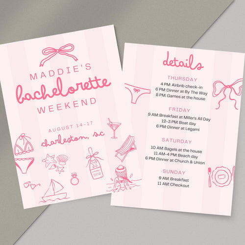 Beach Bachelorette Party Itinerary Template | Coastal Canva Itinerary & Weekend Schedule Digital Download | Last Toast on the Coast, Agenda